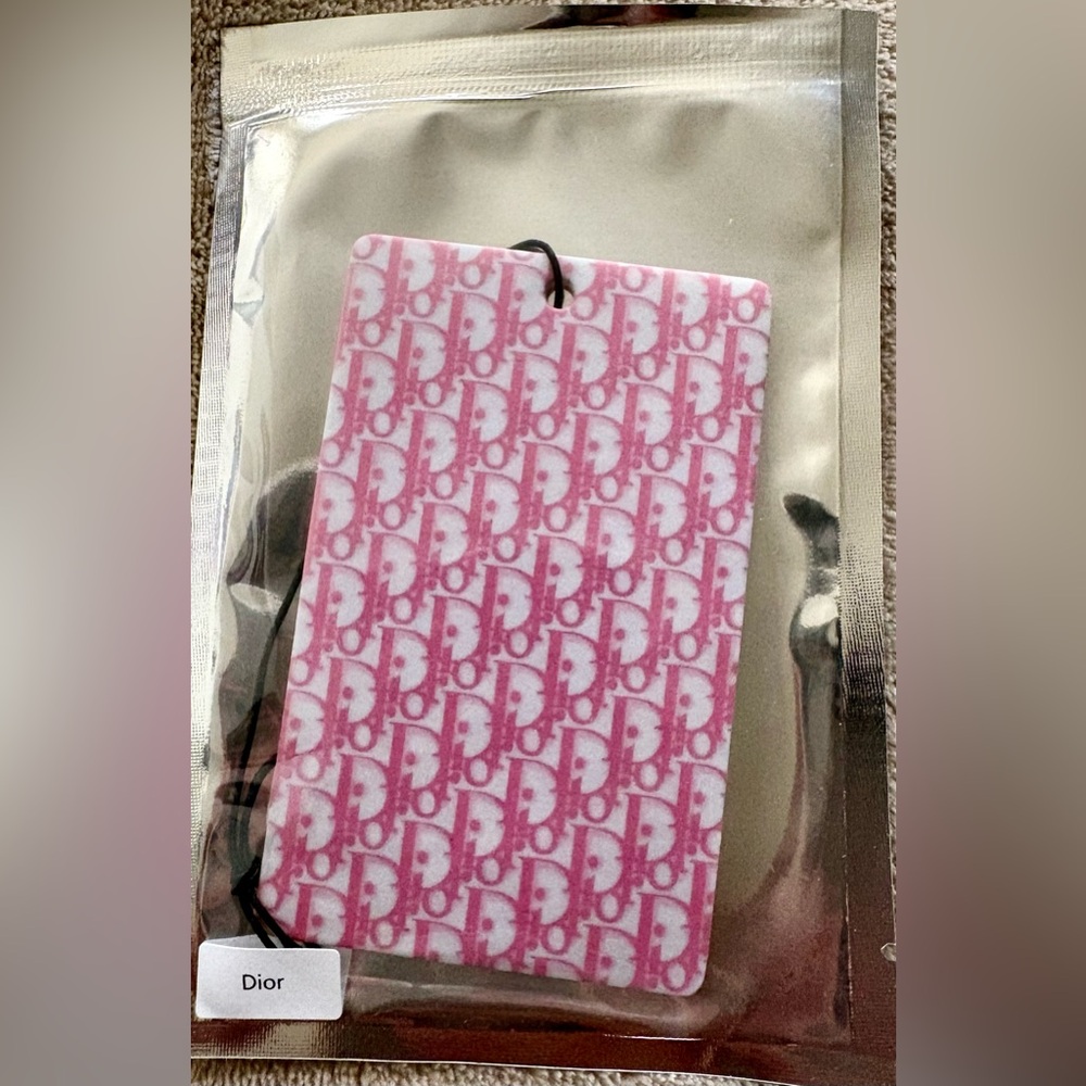 Beautiful Pink Air Freshener with Strap, NEW!